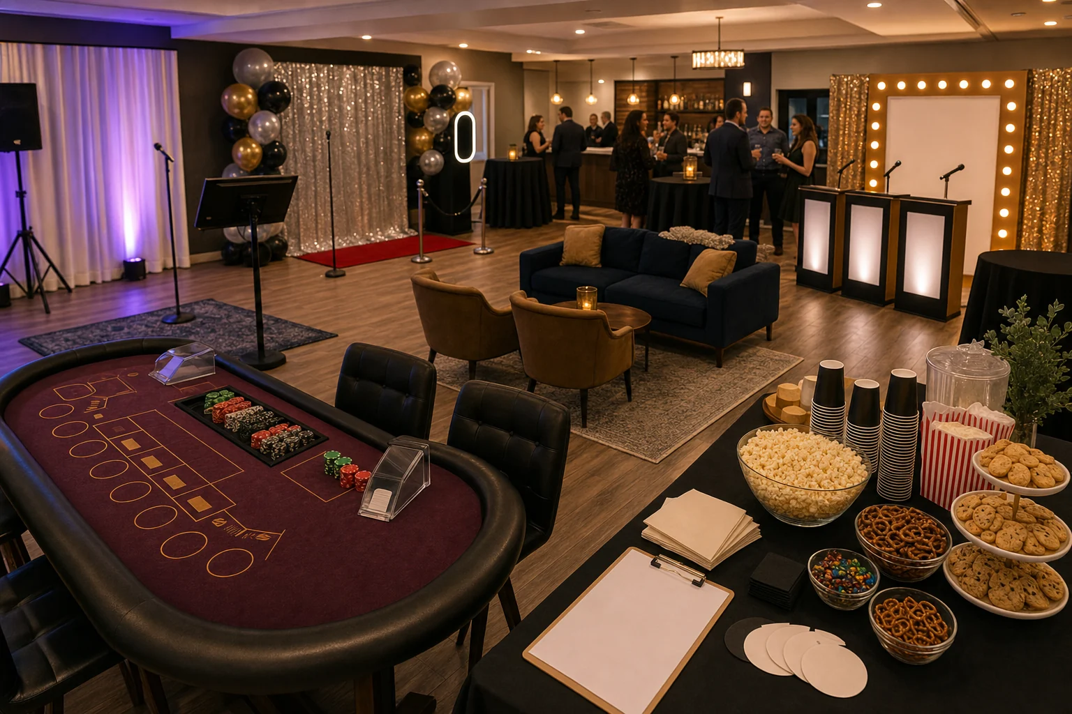 Adult Birthday Party Rentals Philadelphia: Casino Tables, Karaoke, Photo Booths, and Game Shows