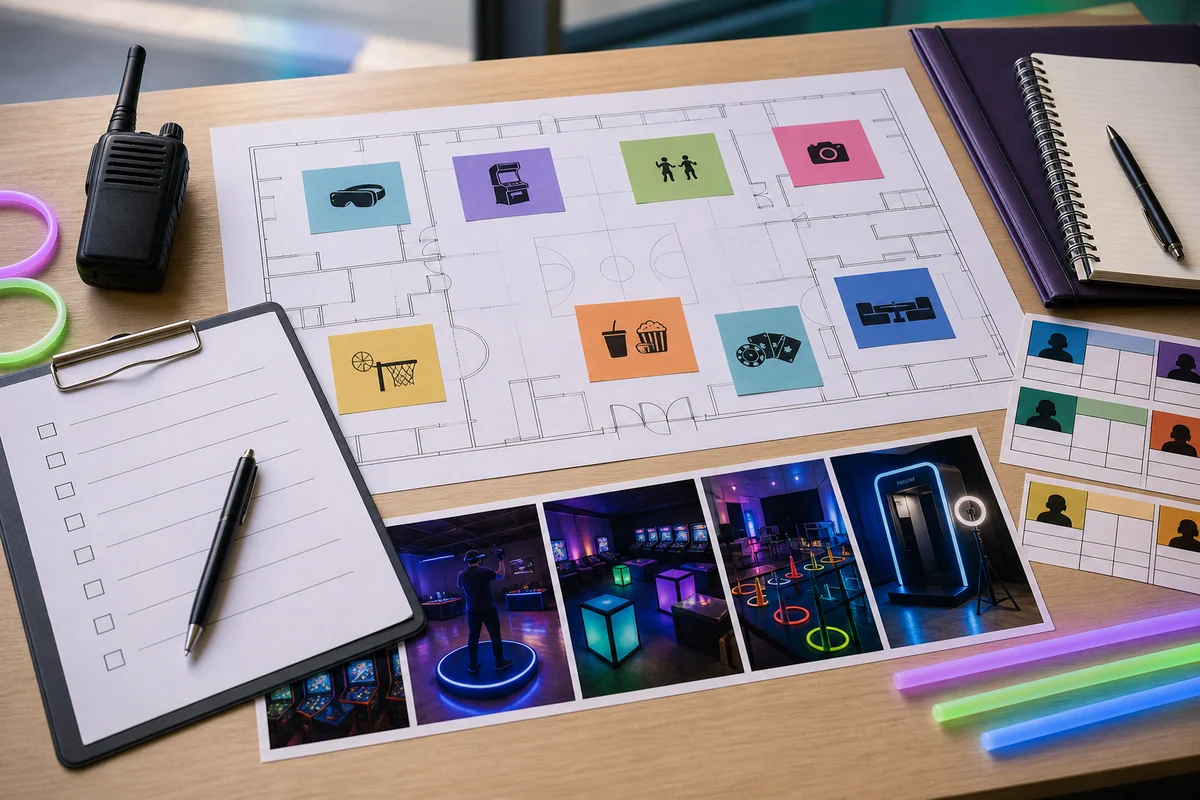 Post-prom party rental quote checklist with chaperone and activity-zone planning