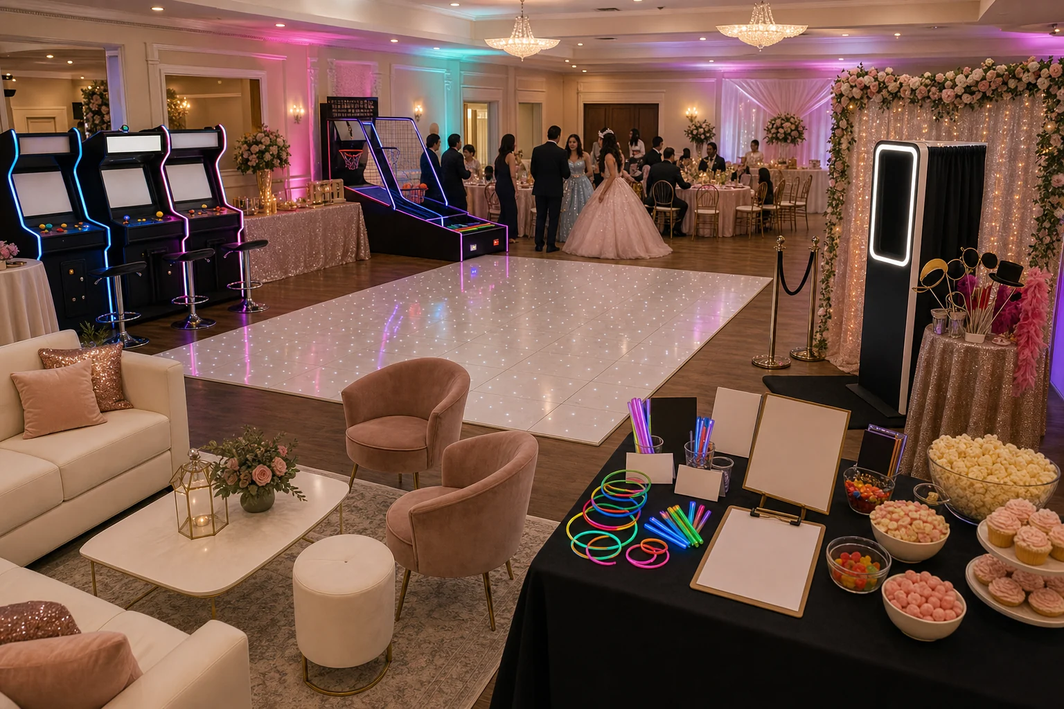 Quinceanera Party Rentals Philadelphia: Photo Booths, Glow Games, Arcade Stations, and Dance Flow