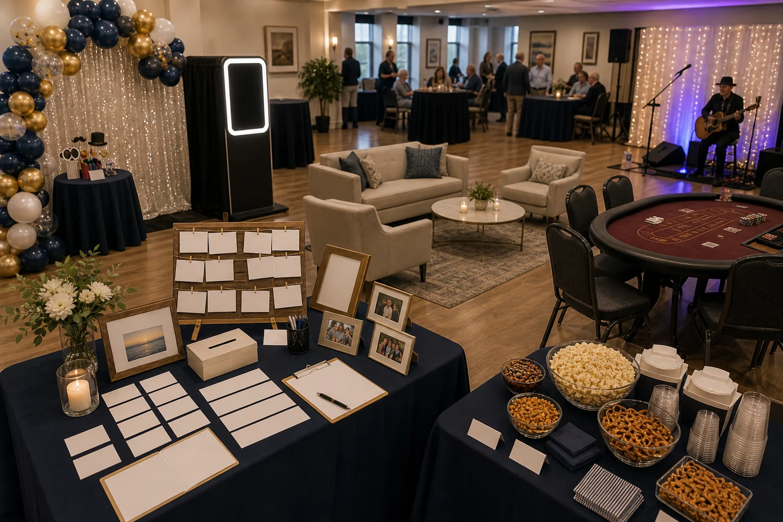 Retirement Party Rentals Philadelphia: Photo Booths, Casino Lounges, Live Entertainment, and Relaxed Games