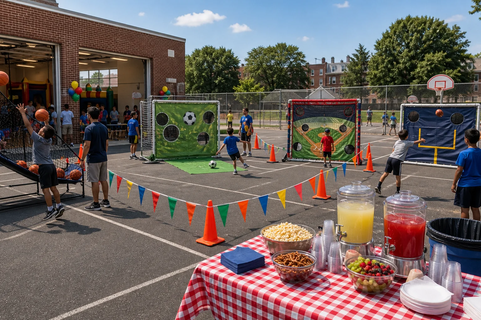 Sports Team Party Rentals Philadelphia: Basketball, Soccer, Baseball, Football, and Challenge Games