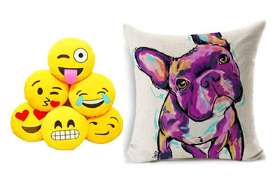Airbrush Emoji/Meme Pillows in the Party Pros East Coast catalog