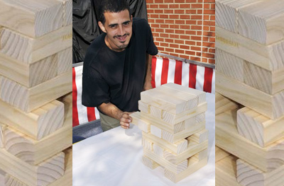 Giant Jenga for Philadelphia party rentals