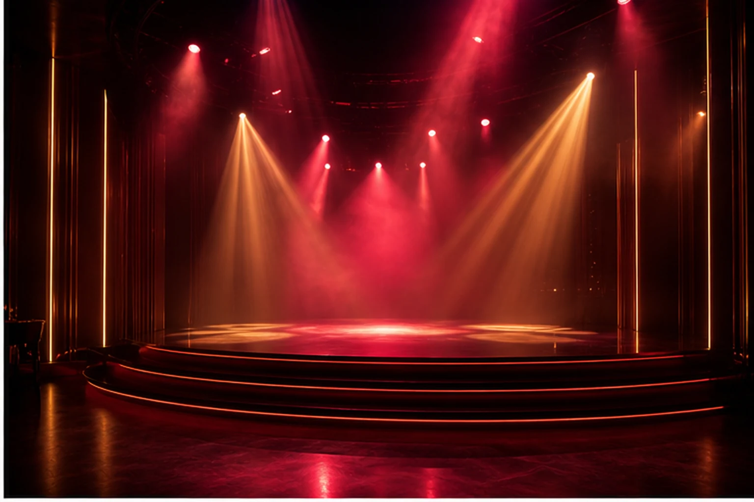 Generic generated stage-style Las Vegas nightlife illustration for Las Cariñosas; not the actual venue