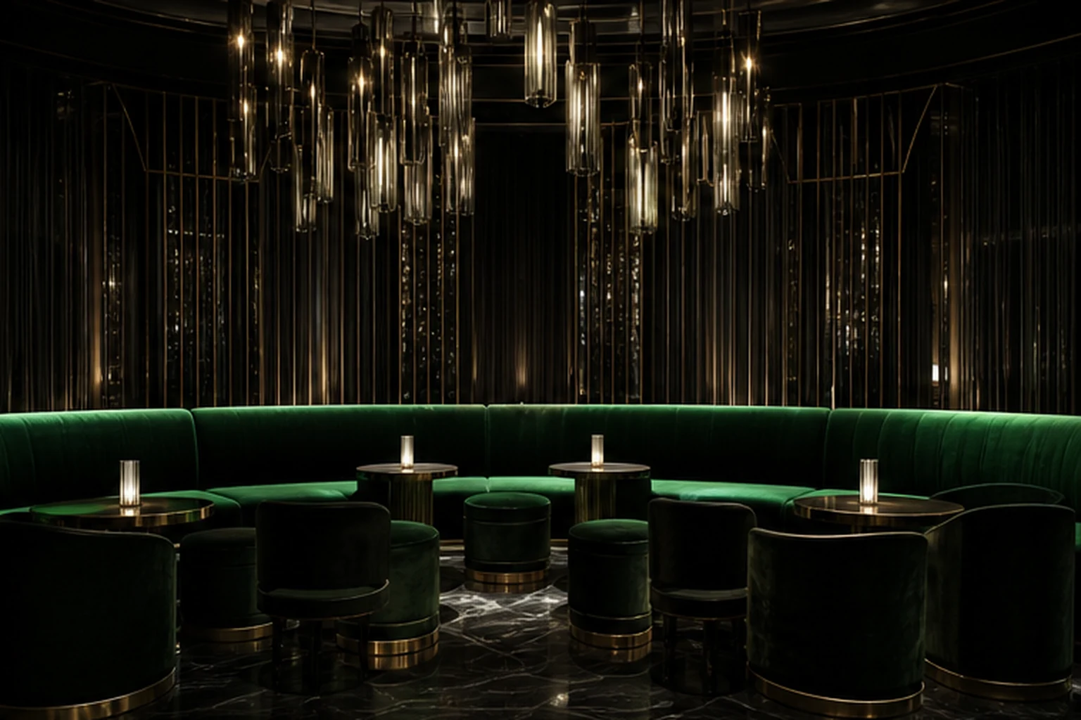 Generic generated lounge-style Las Vegas nightlife illustration; not the Minks venue