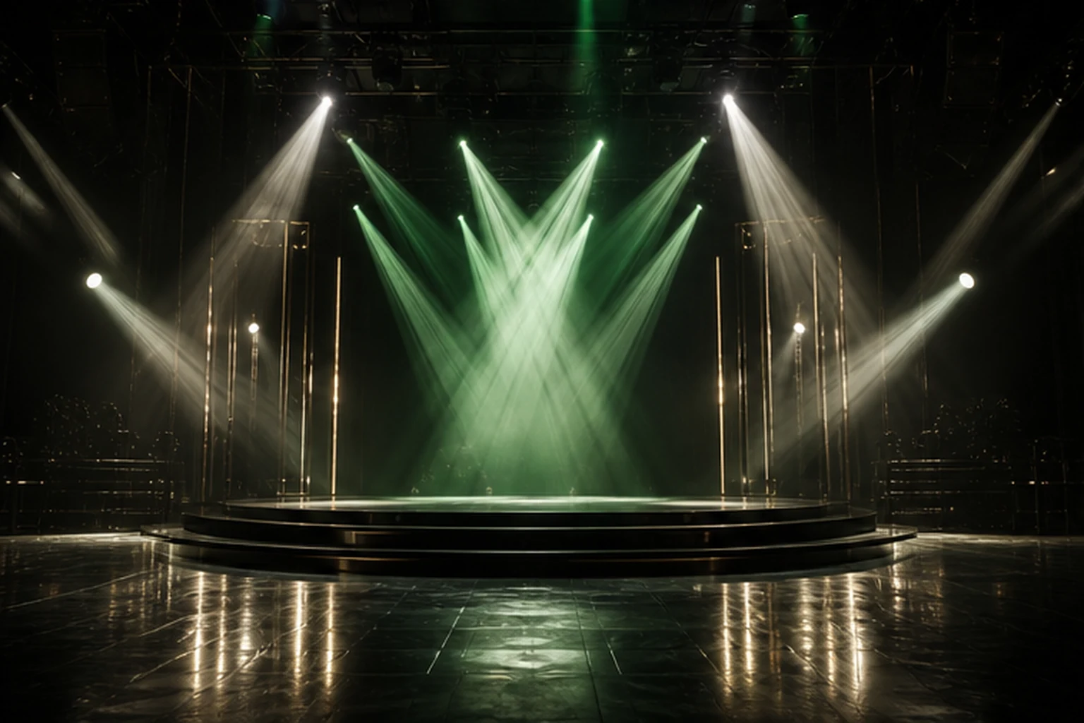 Generic generated stage-style Las Vegas nightlife illustration; not the Minks venue